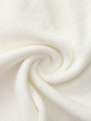Ribbed Cotton Scoopneck T-Shirt