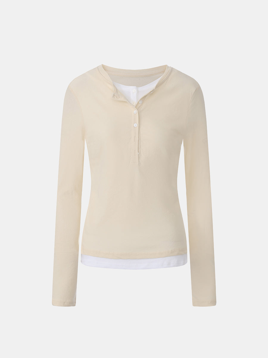 Double-Layer Cotton Longsleeve