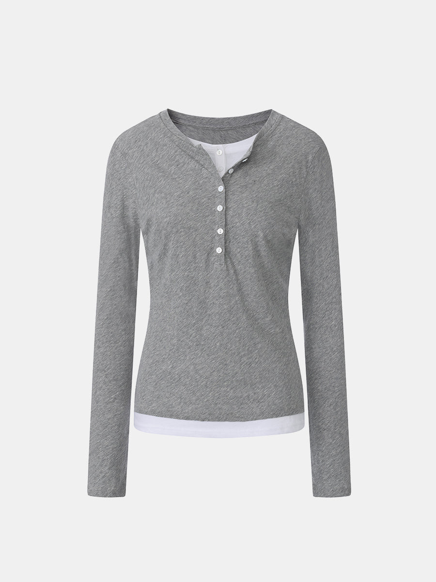 Double-Layer Cotton Longsleeve