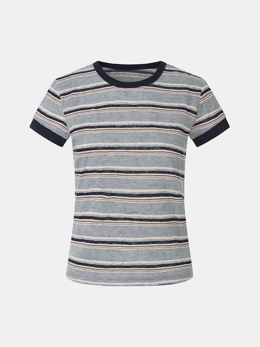 Striped Crewneck T-Shirt
