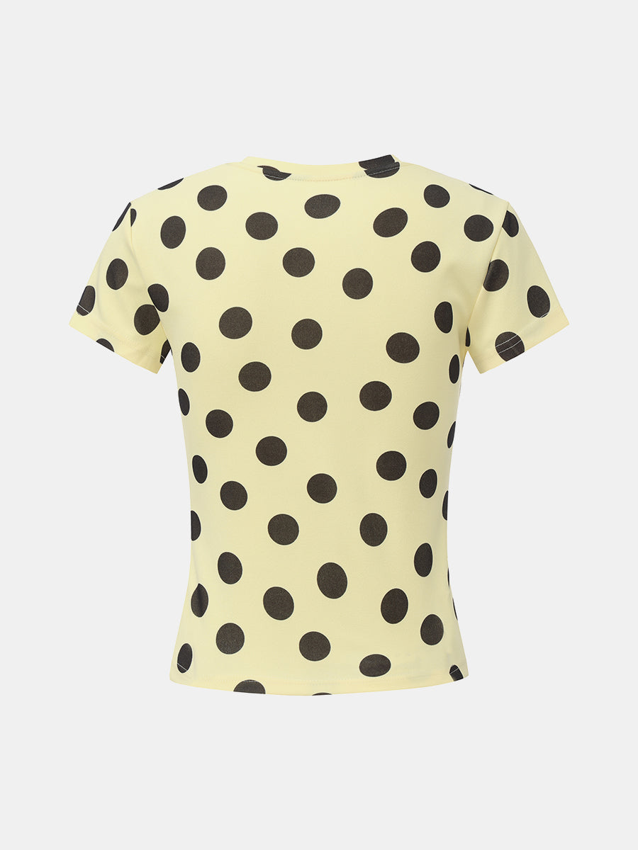 Short Sleeve Polka Dot T-shirt
