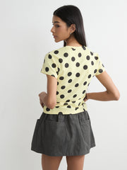 Short Sleeve Polka Dot T-shirt