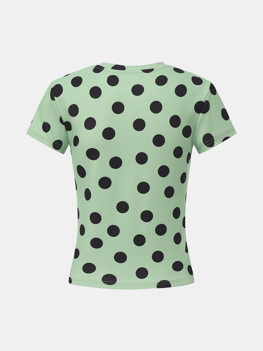 Short Sleeve Polka Dot T-shirt
