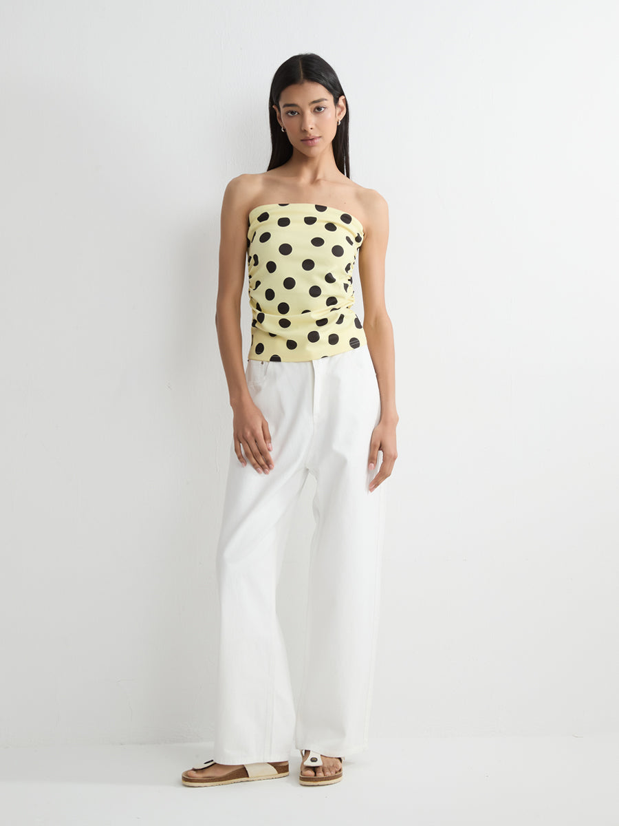 Polka Dot Bandeau Top