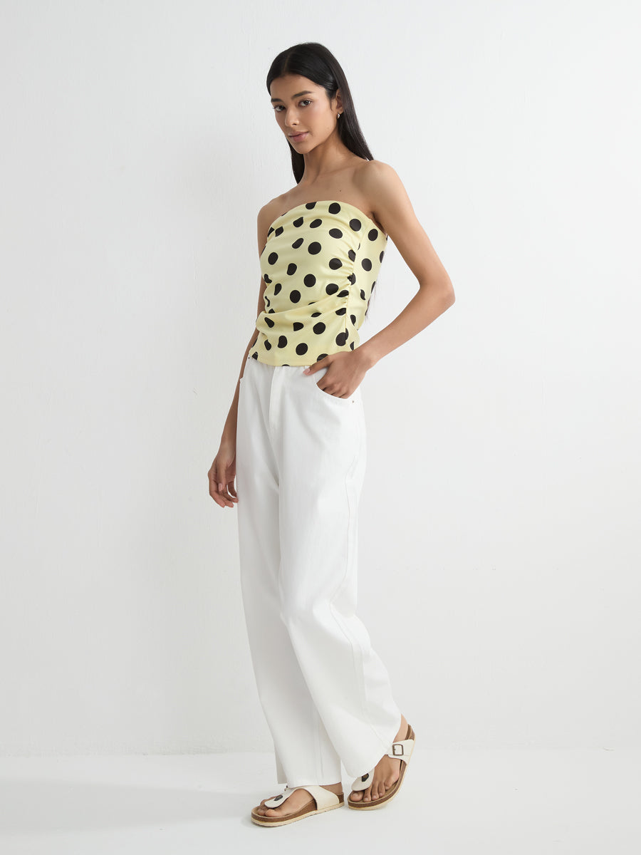 Polka Dot Bandeau Top