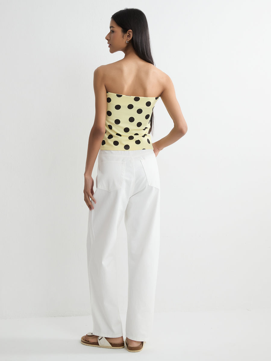 Polka Dot Bandeau Top