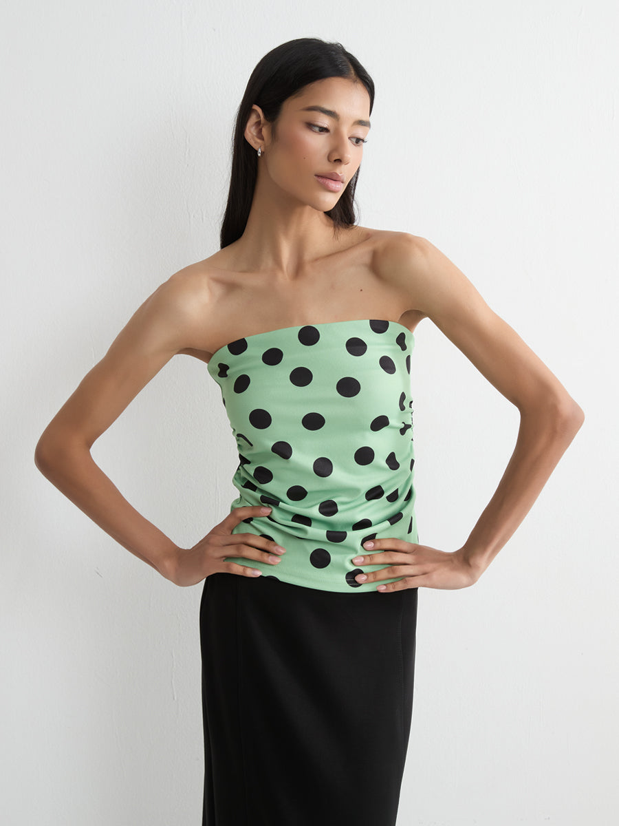 Polka Dot Bandeau Top