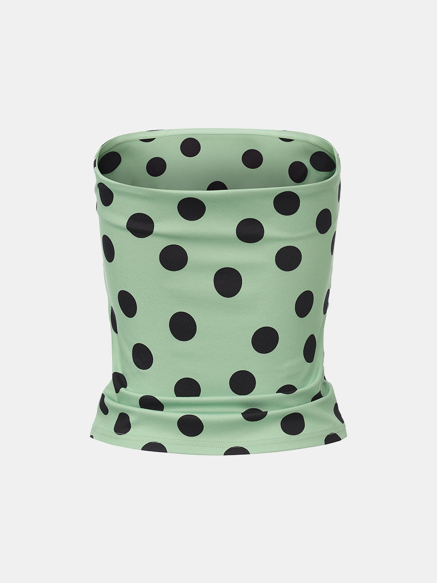 Polka Dot Bandeau Top