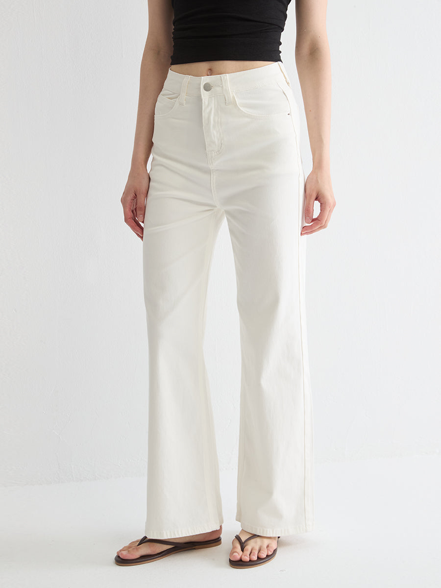 Mid-Rise Wide-Leg Jeans