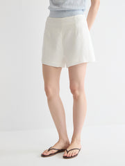 High-Rise Linen Blend Short