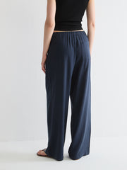 Mid-Rise Wide-Leg Linen Pant