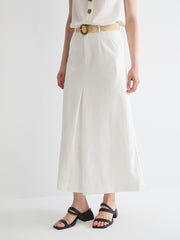 Lyocell A-Line Midi Skirt