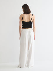 Lyocell Mid-Rise Wide-Leg Pant