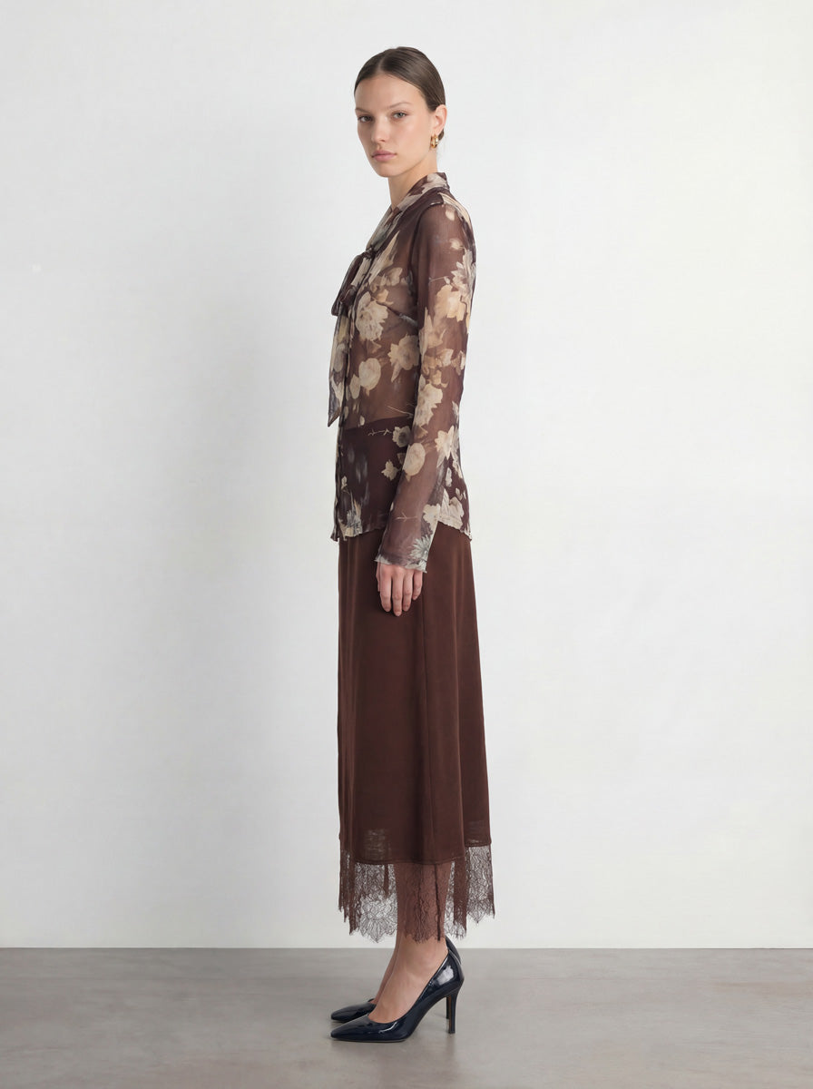 V-Neck Floral Blouse