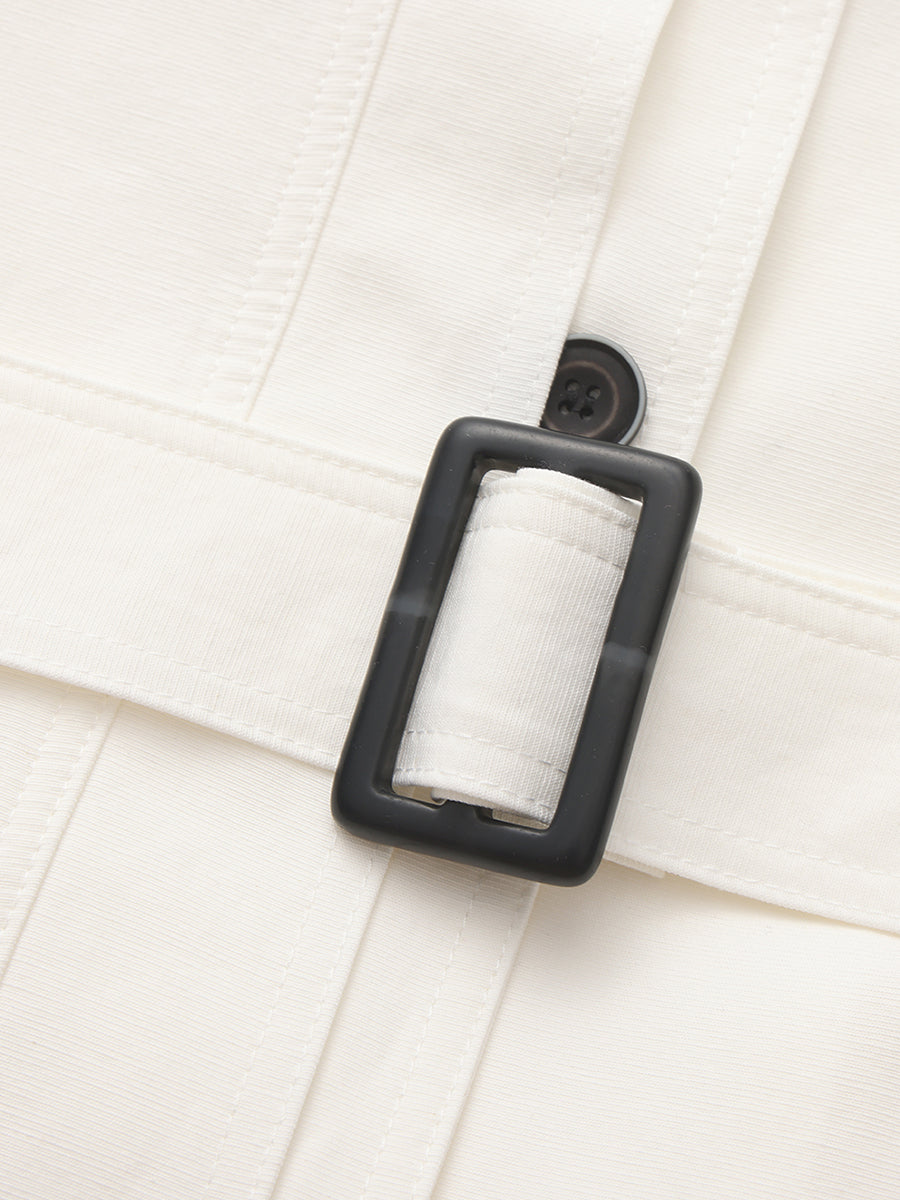 Belted Long Trench Coat